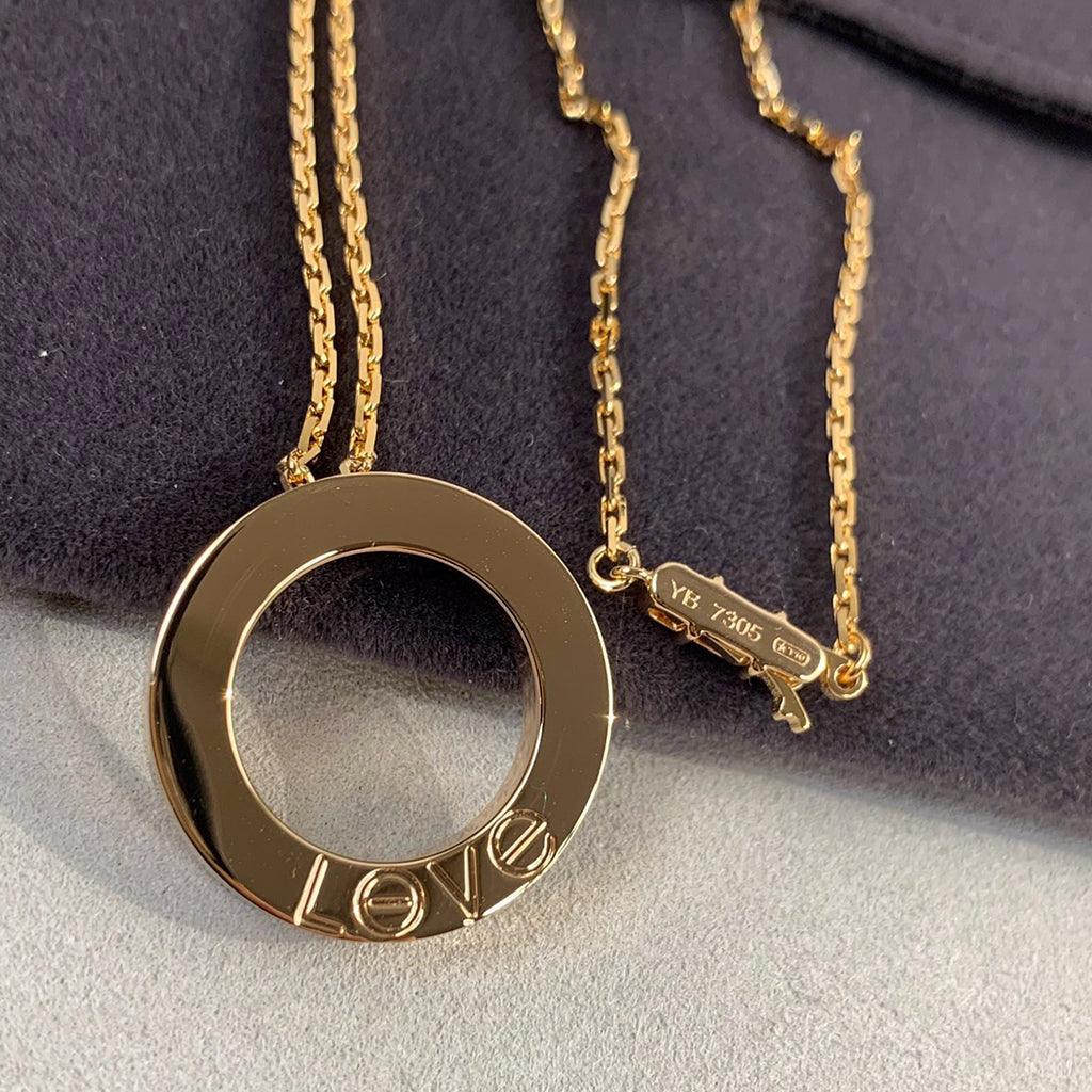 [Cadisa] LOVE NECKLACE 16MM 3 DIAMONDS