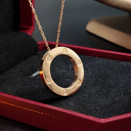 [Cadisa] LOVE NECKLACE 16MM 3 DIAMONDS