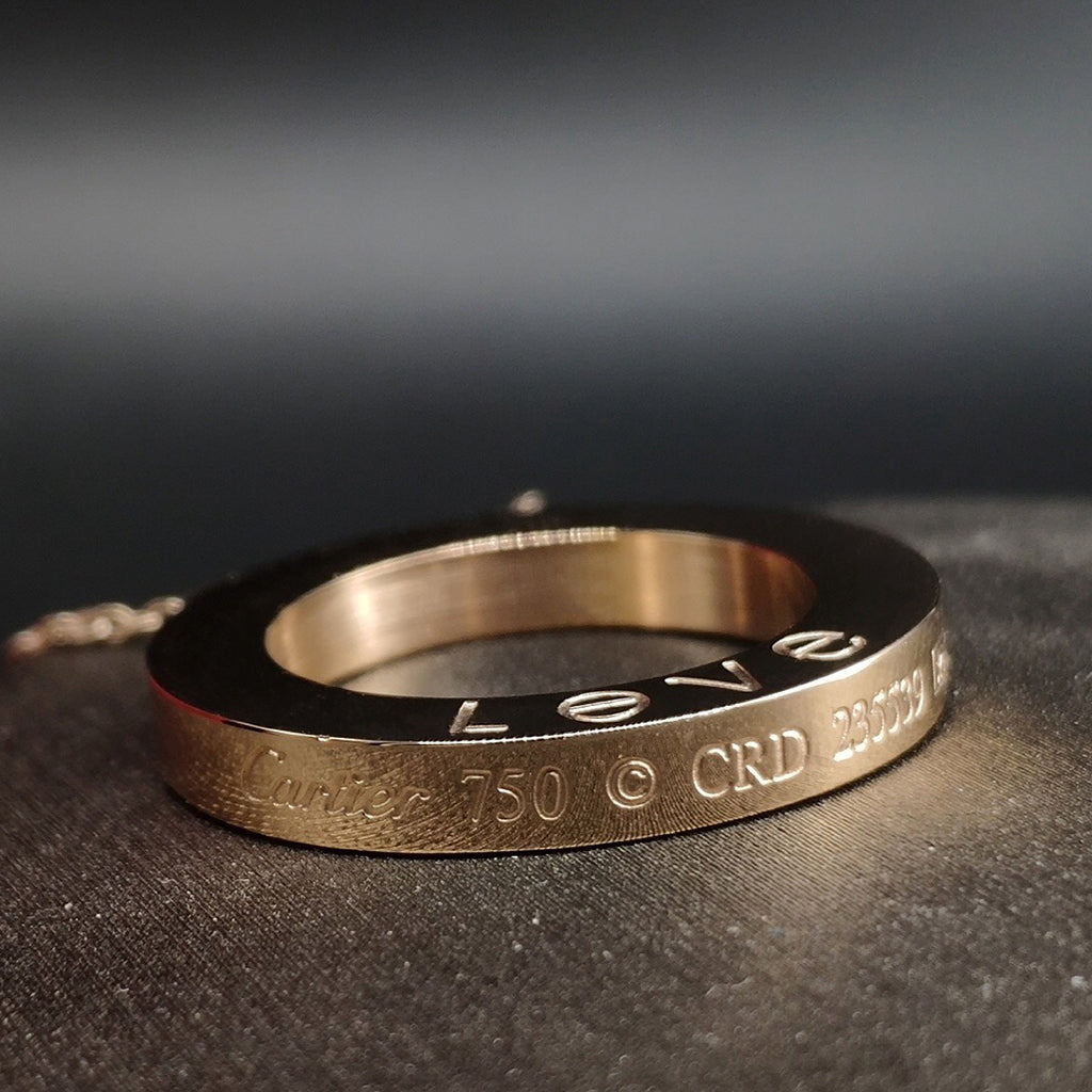 [Cadisa] LOVE NECKLACE 16MM 3 DIAMONDS