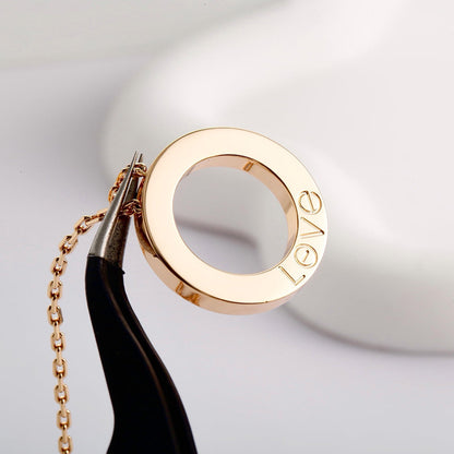 [Cadisa] LOVE NECKLACE 16MM  FULL DIAMOND