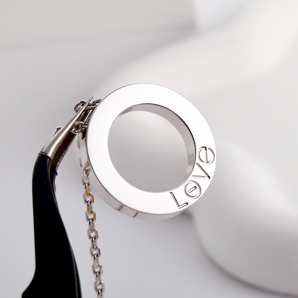 [Cadisa] LOVE NECKLACE 16MM  FULL DIAMOND