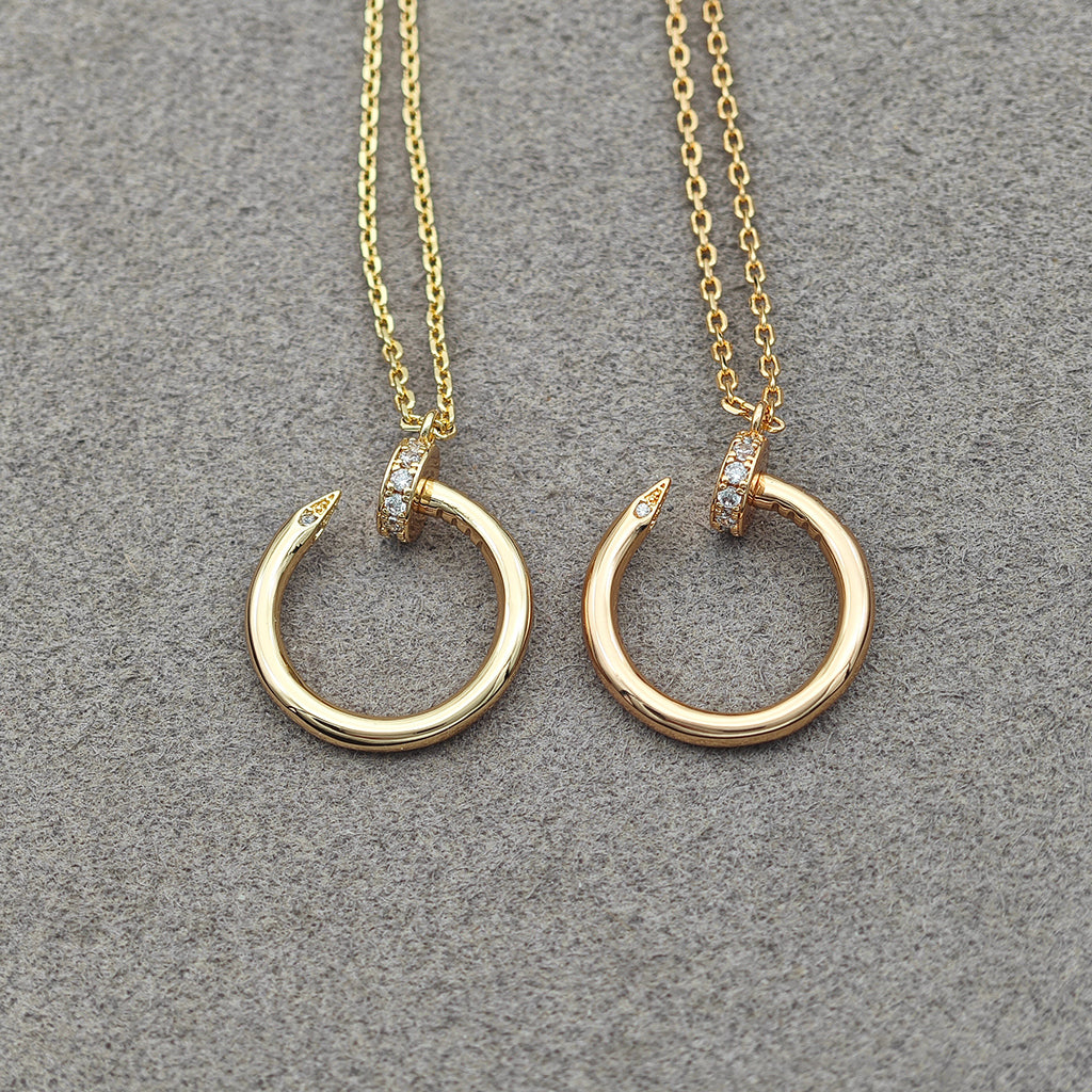 [Cadisa] JUSTE NECKLACE HALF DIAMOND
