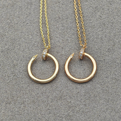 [Cadisa] JUSTE NECKLACE HALF DIAMOND