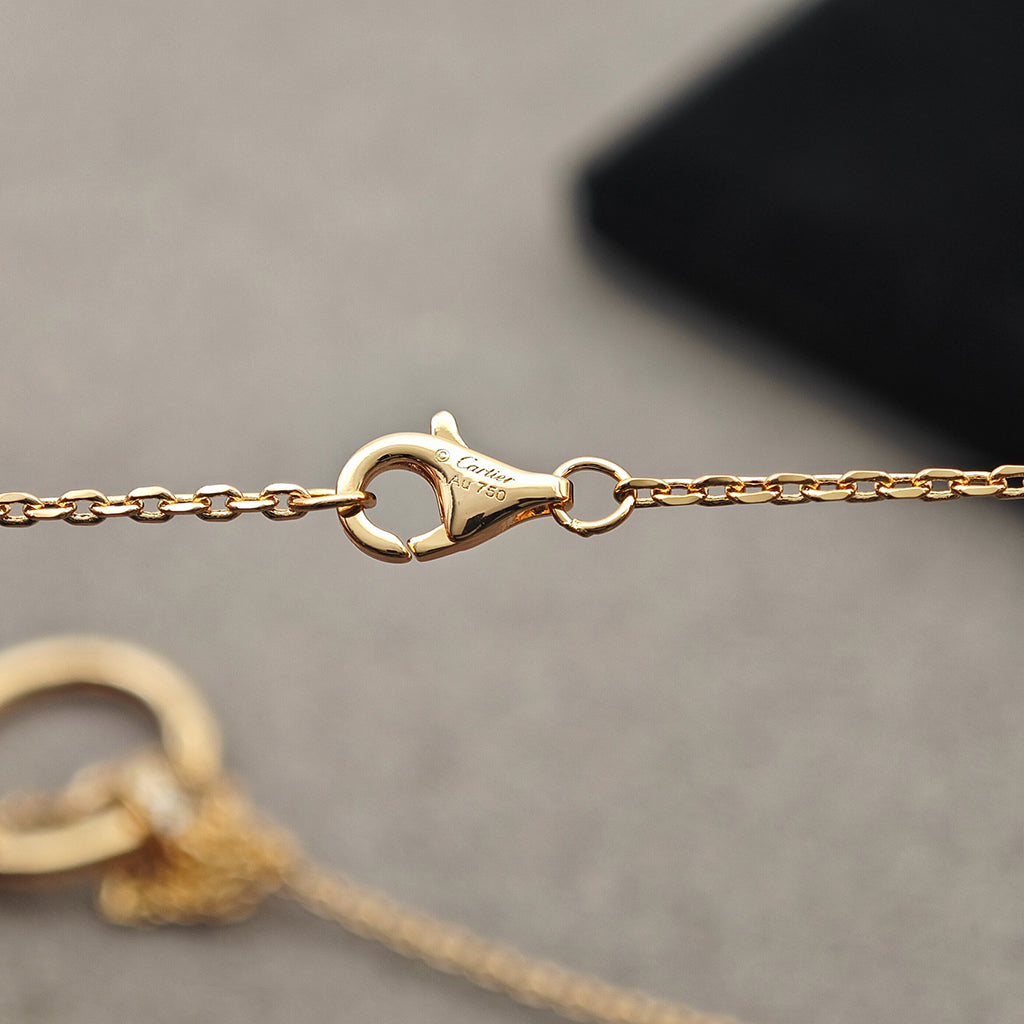 [Cadisa] JUSTE NECKLACE HALF DIAMOND