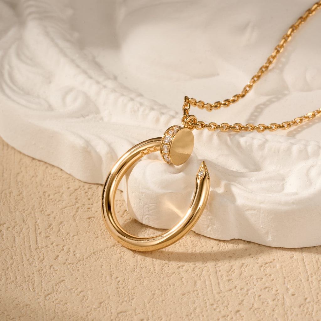 [Cadisa] JUSTE NECKLACE HALF DIAMOND