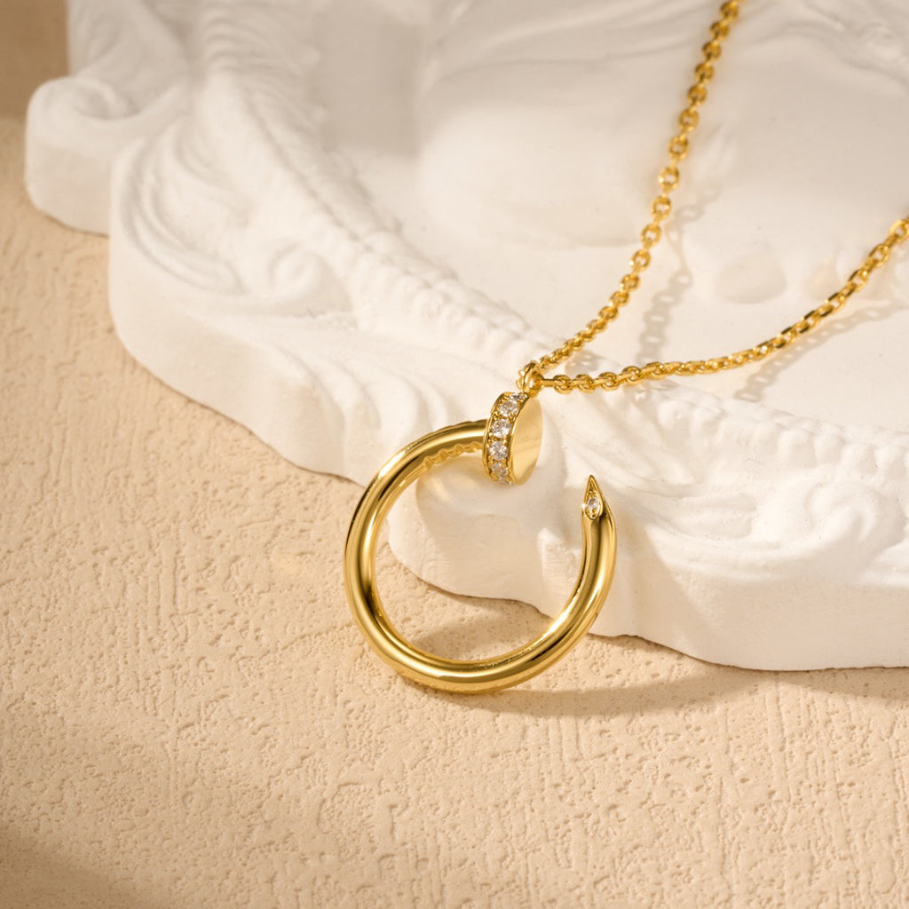 [Cadisa] JUSTE NECKLACE HALF DIAMOND