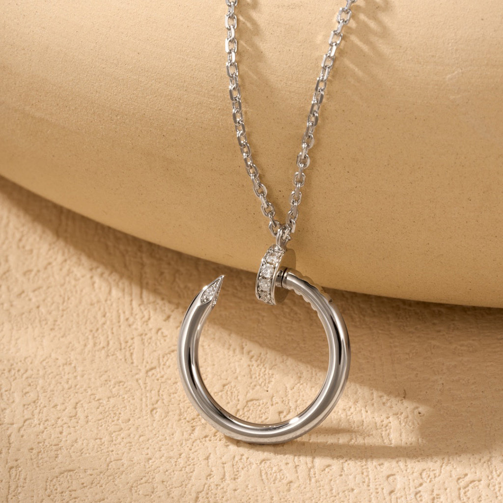 [Cadisa] JUSTE NECKLACE HALF DIAMOND
