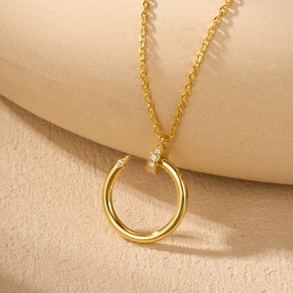 [Cadisa] JUSTE NECKLACE HALF DIAMOND