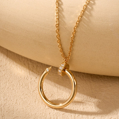 [Cadisa] JUSTE NECKLACE HALF DIAMOND