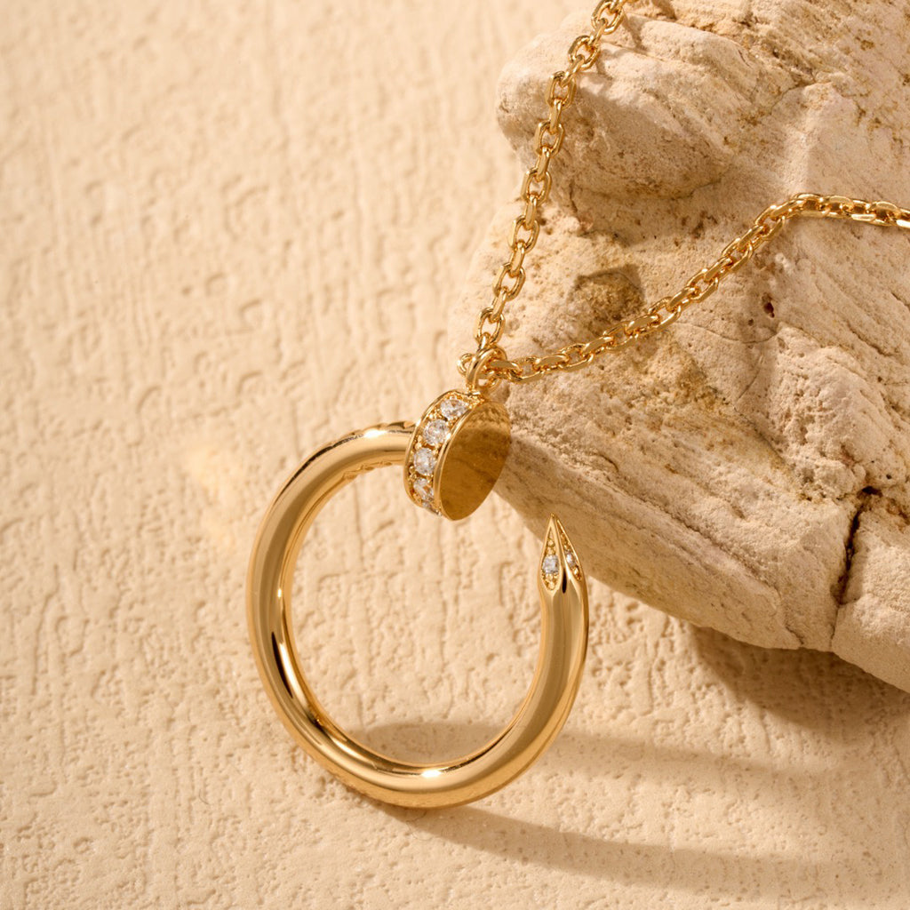 [Cadisa] JUSTE NECKLACE HALF DIAMOND