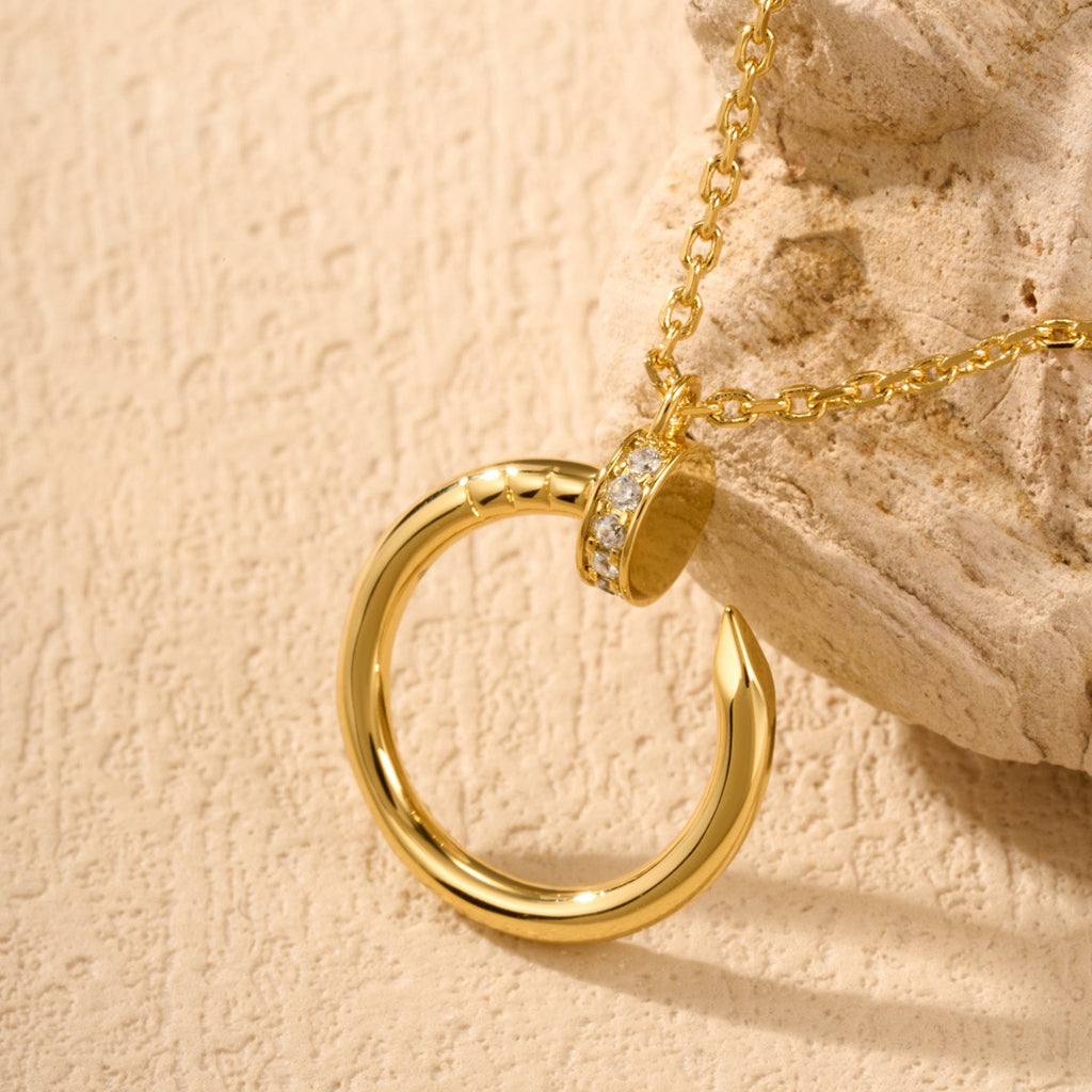 [Cadisa] JUSTE NECKLACE HALF DIAMOND