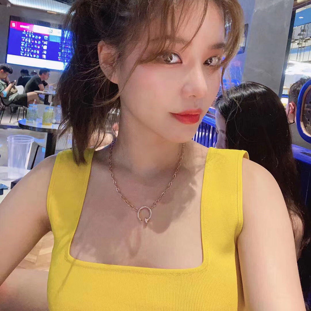 [Cadisa] JUSTE NECKLACE FULL DIAMONDS