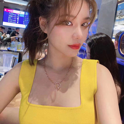 [Cadisa] JUSTE NECKLACE FULL DIAMONDS
