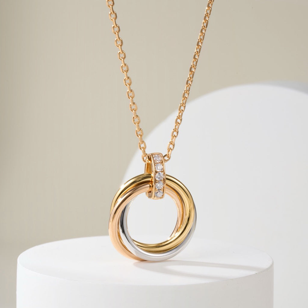 [Cadisa] TRINITY MEDIUM  DIAMONDS NECKLACE