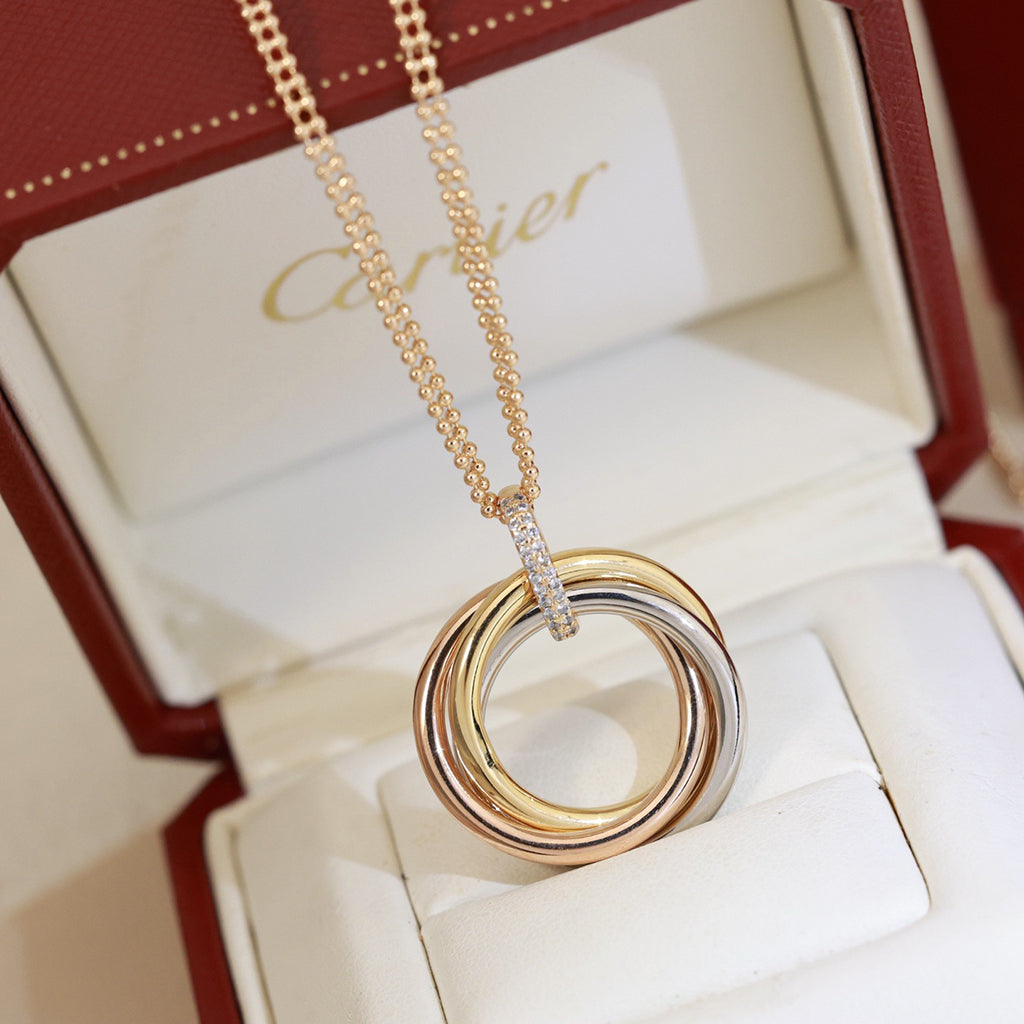 [Cadisa] TRINITY MEDIUM  DIAMONDS NECKLACE