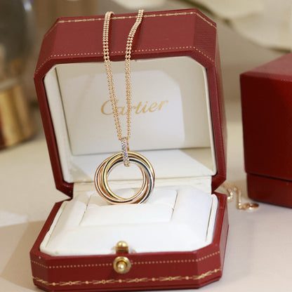 [Cadisa] TRINITY MEDIUM  DIAMONDS NECKLACE
