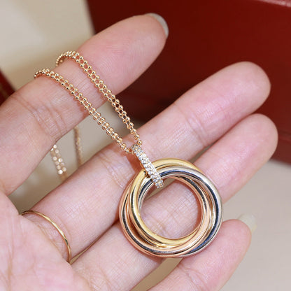 [Cadisa] TRINITY MEDIUM  DIAMONDS NECKLACE