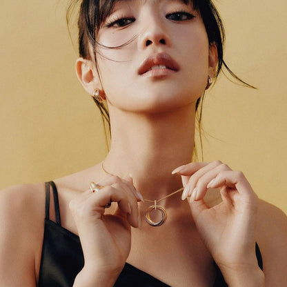 [Cadisa] TRINITY MEDIUM  DIAMONDS NECKLACE