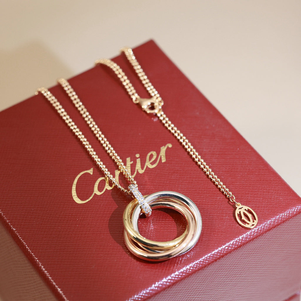 [Cadisa] TRINITY MEDIUM  DIAMONDS NECKLACE