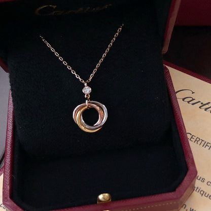 [Cadisa] TRINITY  NECKLACE 1 DIAMOND