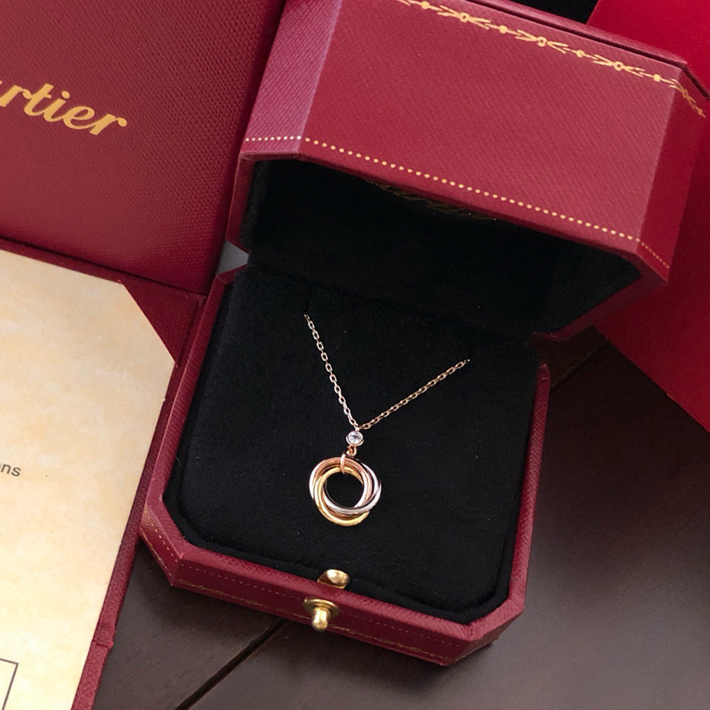 [Cadisa] TRINITY  NECKLACE 1 DIAMOND