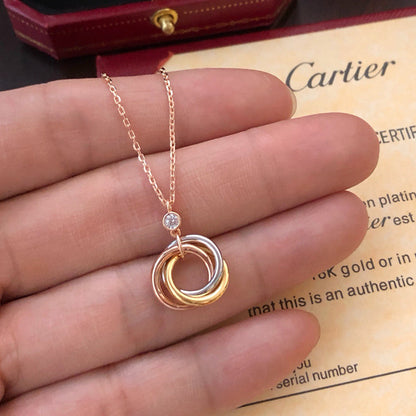 [Cadisa] TRINITY  NECKLACE 1 DIAMOND