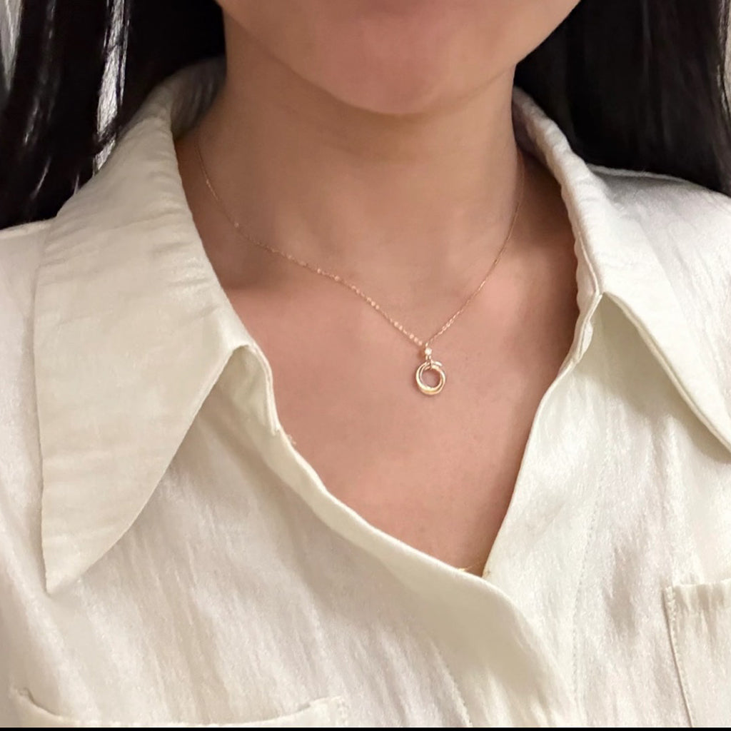 [Cadisa] TRINITY  NECKLACE 1 DIAMOND