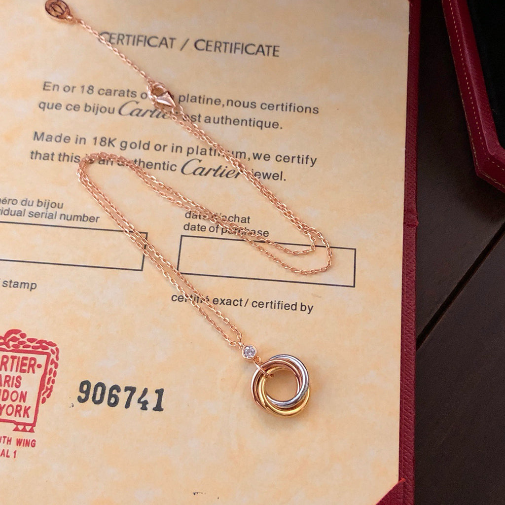 [Cadisa] TRINITY  NECKLACE 1 DIAMOND