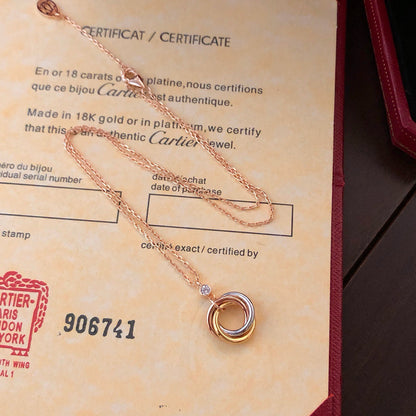 [Cadisa] TRINITY  NECKLACE 1 DIAMOND