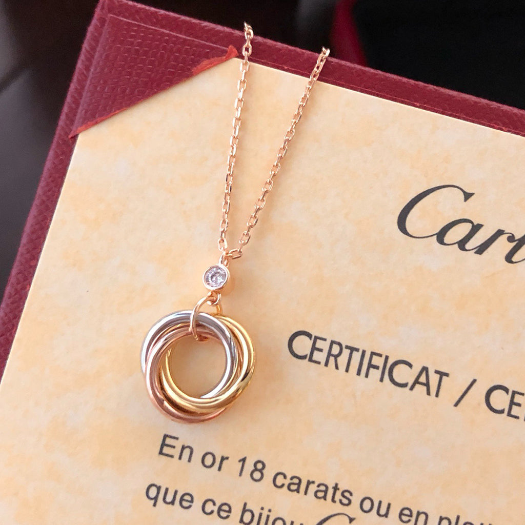 [Cadisa] TRINITY  NECKLACE 1 DIAMOND