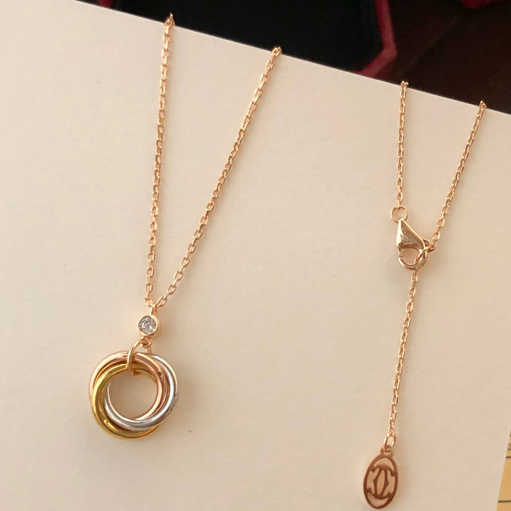 [Cadisa] TRINITY  NECKLACE 1 DIAMOND