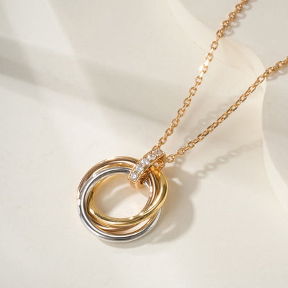 [Cadisa] TRINITY MEDIUM  DIAMONDS NECKLACE