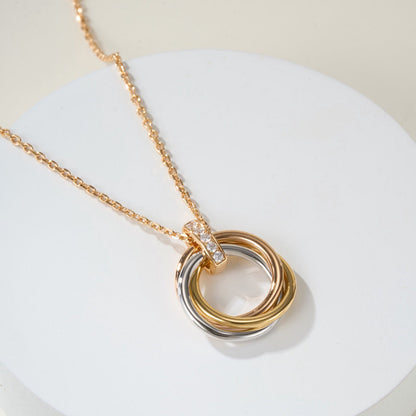 [Cadisa] TRINITY MEDIUM  DIAMONDS NECKLACE