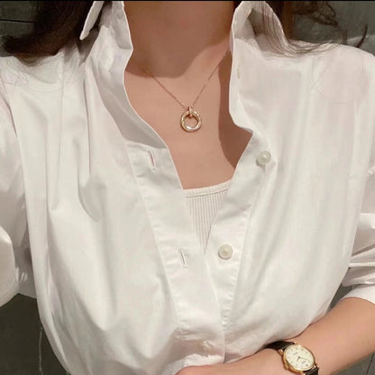 [Cadisa] TRINITY MEDIUM  DIAMONDS NECKLACE