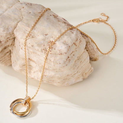 [Cadisa] TRINITY MEDIUM  DIAMONDS NECKLACE