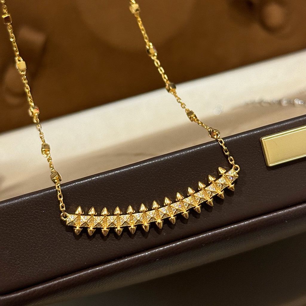 [Cadisa] CLASH  SMALL FULL DIAMOND NECKLACE