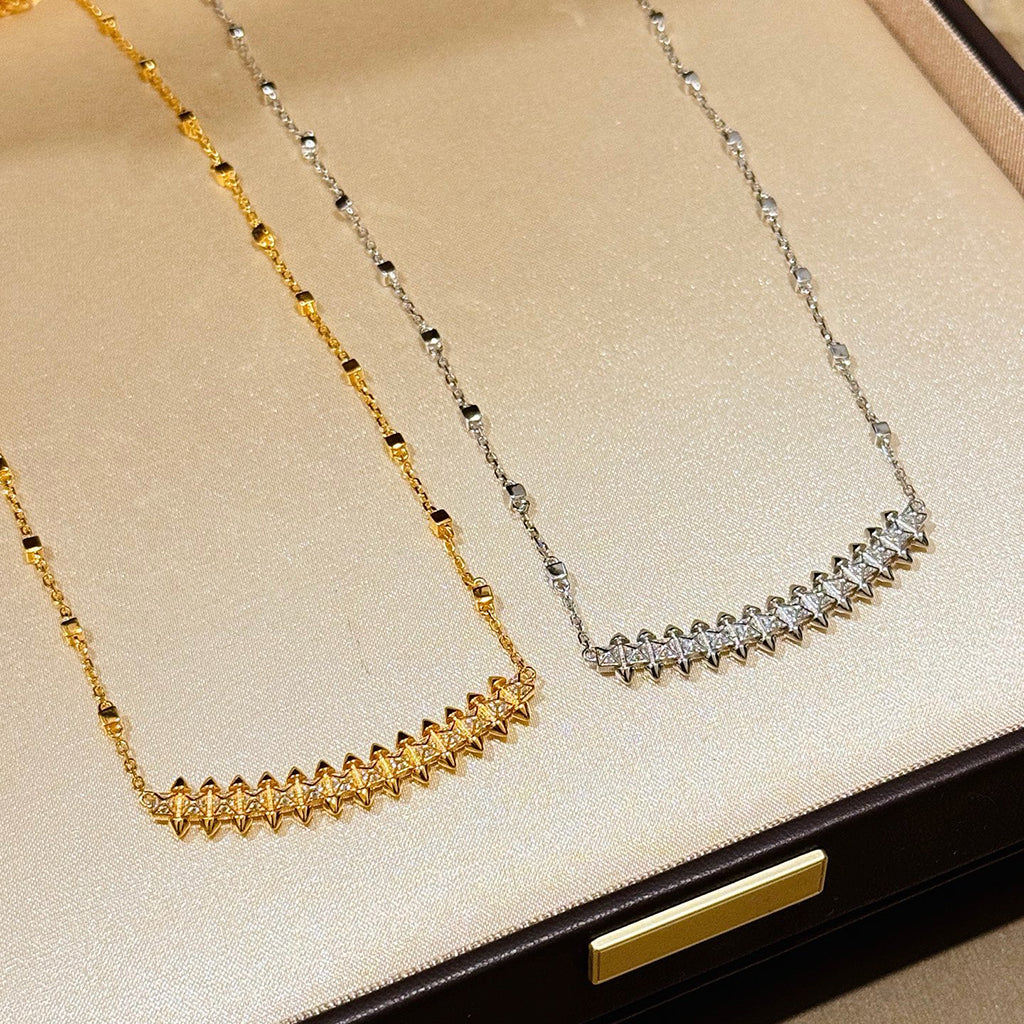 [Cadisa] CLASH  SMALL FULL DIAMOND NECKLACE