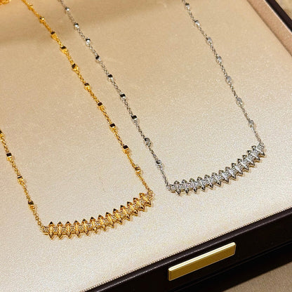 [Cadisa] CLASH  SMALL FULL DIAMOND NECKLACE