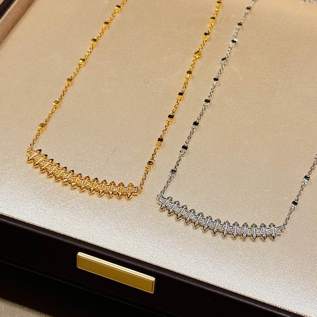 [Cadisa] CLASH  SMALL FULL DIAMOND NECKLACE