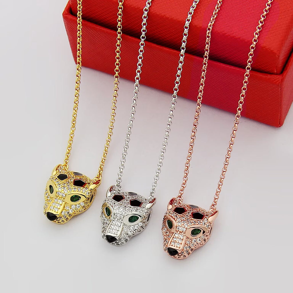 [Cadisa] PANTHERE FULL DIAMOND NECKLACE