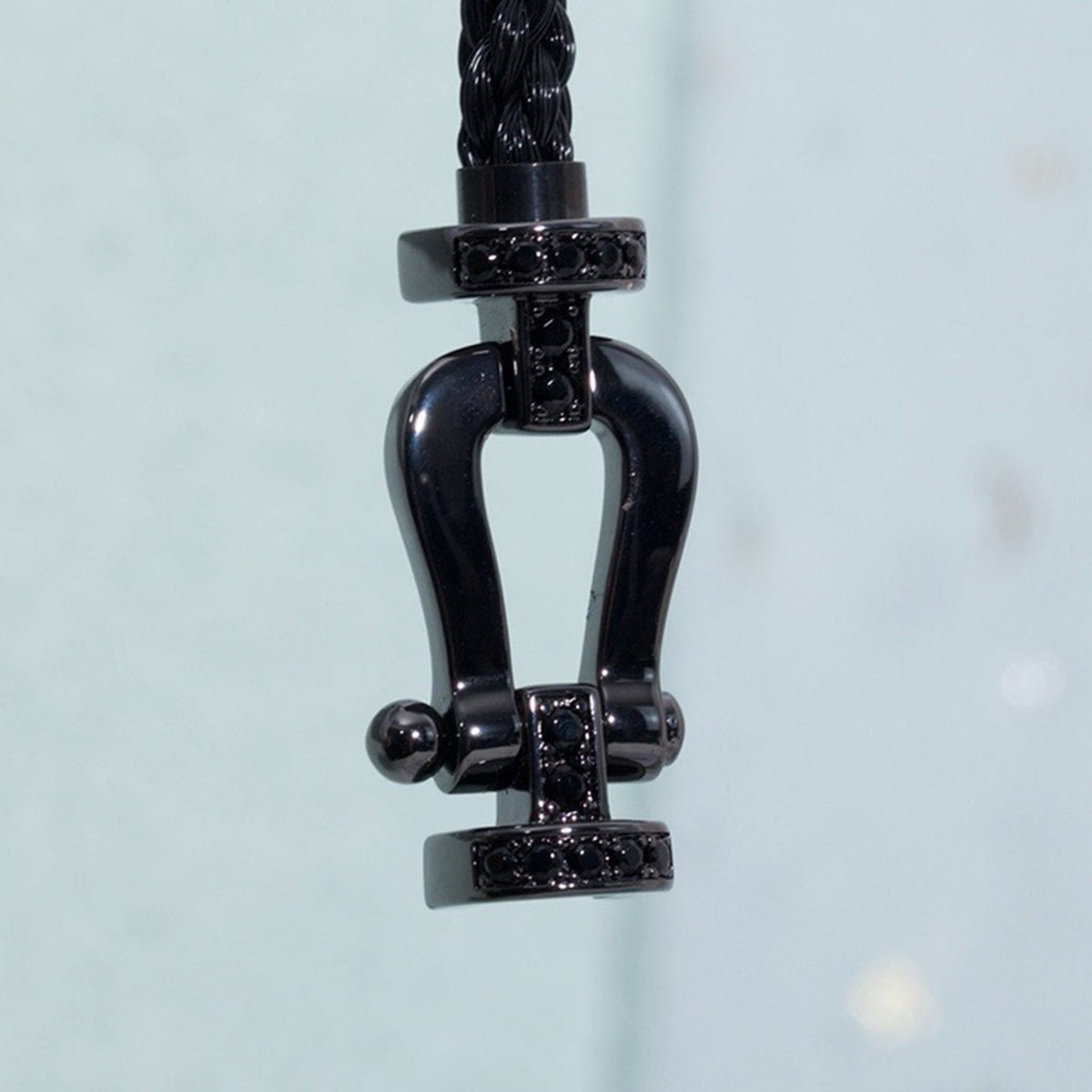 [Cadisa]FORCE LARGE SERIES HORSESHOE BLACK SAMURAI BRACELET