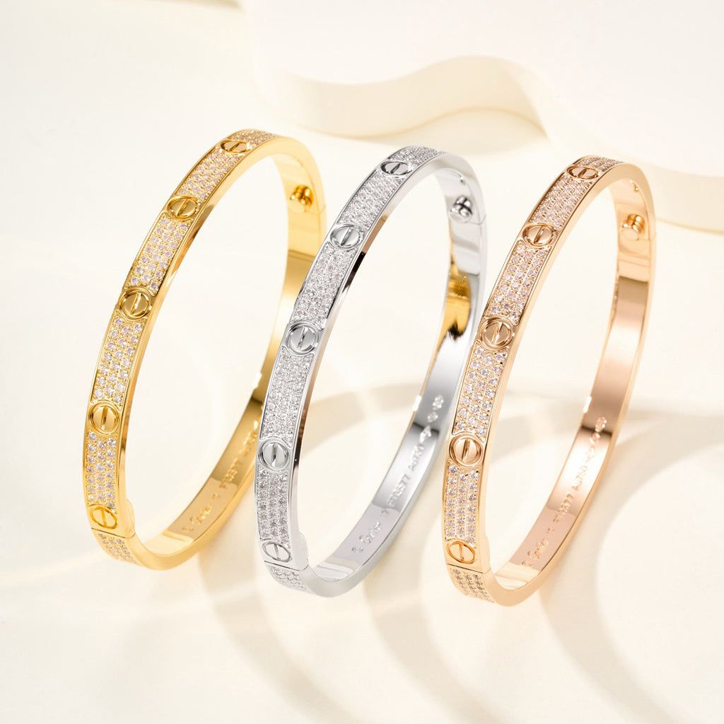 [Cadisa] LOVE BRACELET 4.8MM DIAMOND-PAVED