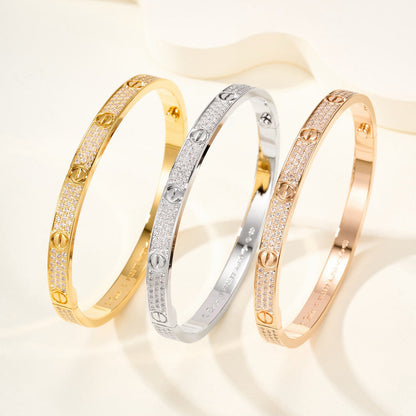 [Cadisa] LOVE BRACELET 4.8MM DIAMOND-PAVED