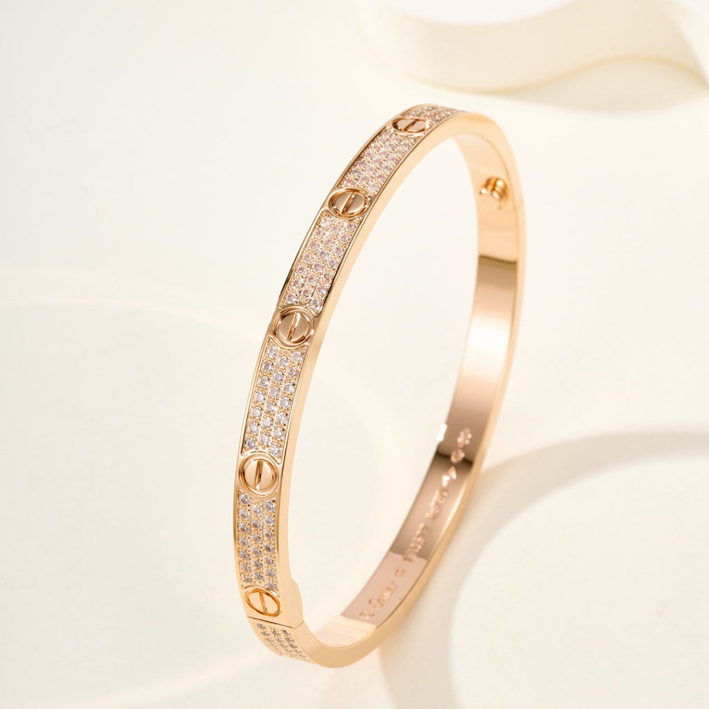 [Cadisa] LOVE BRACELET 4.8MM DIAMOND-PAVED