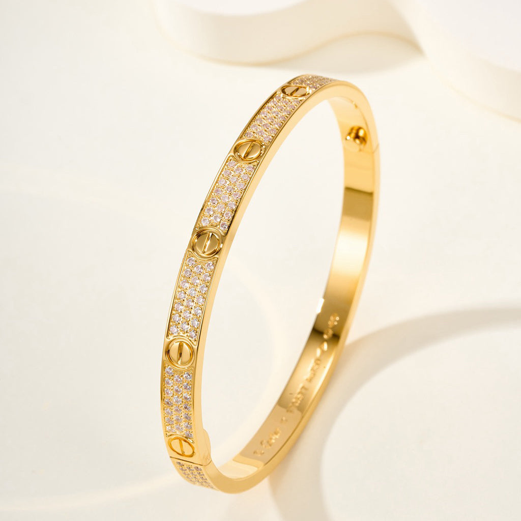 [Cadisa] LOVE BRACELET 4.8MM DIAMOND-PAVED