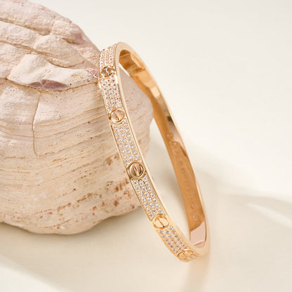 [Cadisa] LOVE BRACELET 4.8MM DIAMOND-PAVED