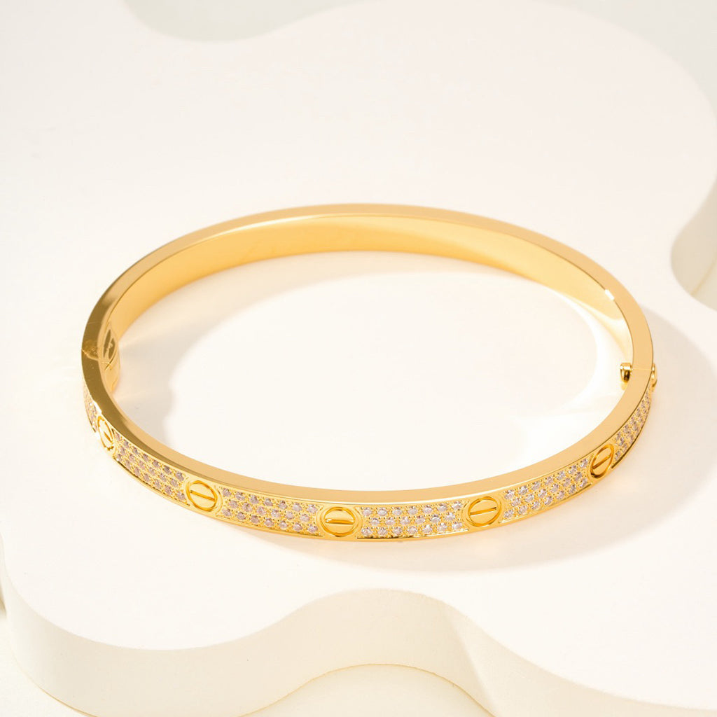 [Cadisa] LOVE BRACELET 4.8MM DIAMOND-PAVED