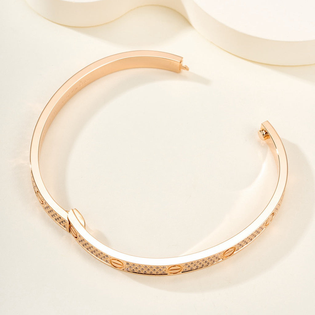 [Cadisa] LOVE BRACELET 4.8MM DIAMOND-PAVED