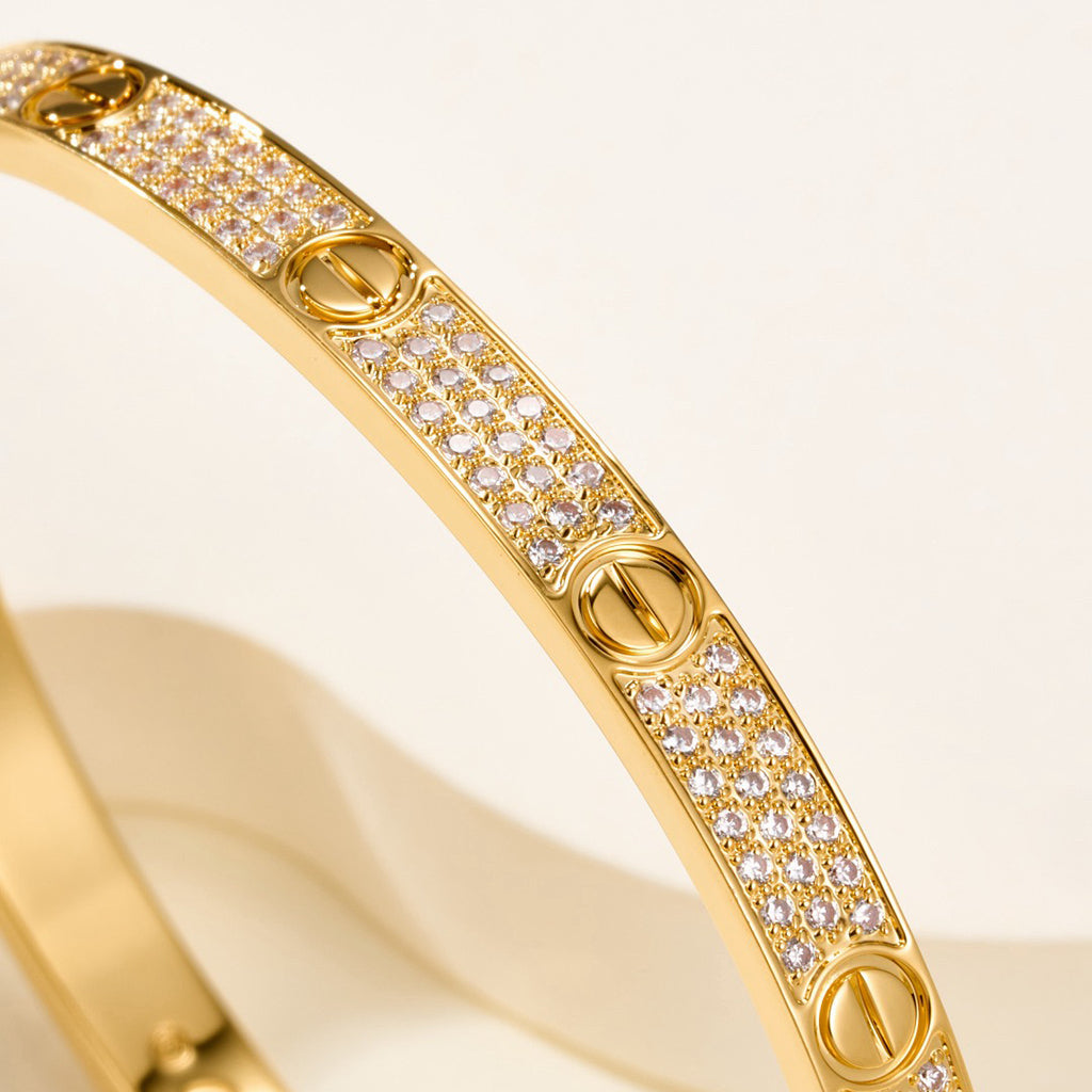 [Cadisa] LOVE BRACELET 4.8MM DIAMOND-PAVED