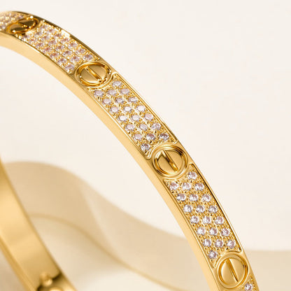 [Cadisa] LOVE BRACELET 4.8MM DIAMOND-PAVED
